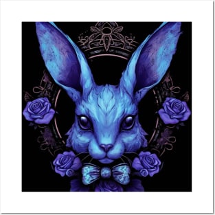 Gothic Blue Bunny Posters and Art